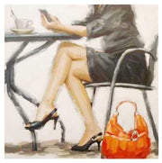 Quadro donna seduta yc-2057 cm. 100 x 100