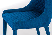 4xSedia in tessuto blu 58x50,5x83h cm