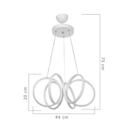 Lampada a sospensione LED Ilya forma spirale bianca MDL4439