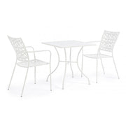 Tavolo in acciaio Kelsie bianco 70x70 cm