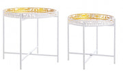 Set2 Tavolino Alizee Bianco-Oro