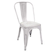 Sedia ferro new bristol bianco antico cm 51x43h84