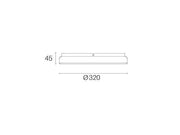 Plafoniera Led 28W 4000K  linea electra  grafite
