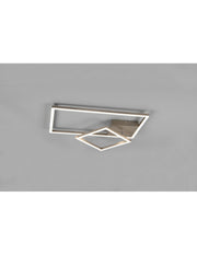 Plafoniera Squadrata Inclinabile Padella Nichel Led Dimmer 4000k Trio Lighting