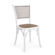 Sedia bianco in legno stile rustico