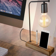 Lampada da scrivania con porta cellulare Vito  24 xh. 39 cm