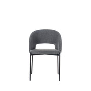 4x Sedia in tessuro grigio e gambe antracite 555x78,5h cm