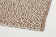 Tappeto da esterno marrone in fibra sintetica lavorato a mano 200x300