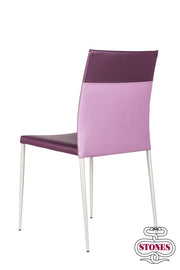 4x Sedia in similpelle viola 41,5x485h cm