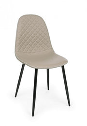 Sedia da pranzo in similpelle Tortora AMANDA 45x54x h87 cm