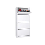 Scarpiera 4 ante a ribalta bianco 73x26xh.157 cm