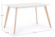 Tavolo legno bianco Michelangelo cm 120 x 80
