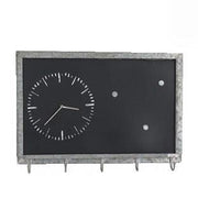 Lavagna metallo con orologio e portachiavi 5 posti cm63x46x9