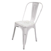 Sedia ferro new bristol bianco antico cm 51x43h84