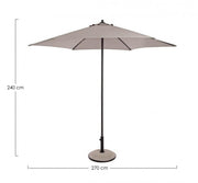Ombrellone Delfi Antr-Tortora D270 -