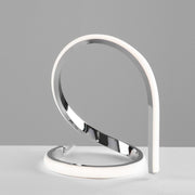 Lumetto in metallo e alluminio Cromo Lucido LED Integrato 21x h20 cm
