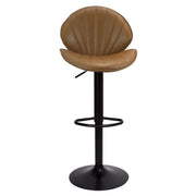 Sgabello regolabile Tunn colore tortora con piede nero Design elegante per il tuo spazio