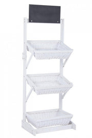 Espositore Darik 3 cesti SVAS Bianco 60x45x200h cm