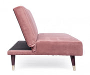 Divano letto tre posti rosa reclinabile