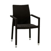 Poltrona Polyrattan noce da esterno impilabile