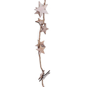 Festone stelle bianco con 20 micro led cm210xh200x1 - a batteria