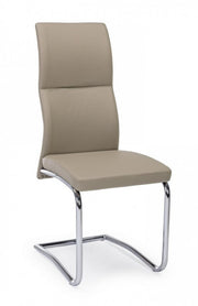 Sedia in ecopelle Tortora THELMA 44x58x h104 cm