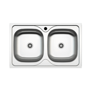Lavello incasso cucina MP862V acciaio 86x50 cm due vasche