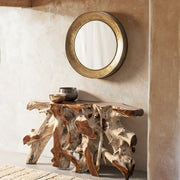 Consolle in legno naturale Lisandra 150x45 cm