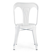 Sedia in stile contemporaneo in acciaio Bianca MINNEAPOLIS 44x53x h83 cm