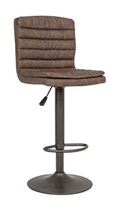 Sgabello bar vintage ecopelle marrone Connor cm 41 x 50 x 94,5