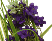 Fiori Artificiali in poliestere assortiti con nastrino