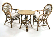 Poltrona rattan sole con cuscino cm 62 x 65 x h44/62/90