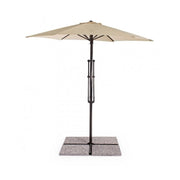 Ombrellone da giardino con braccio diametro 300x h253 cm SORRENTO Antracite-Natural