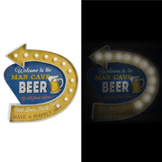 Insegna metallo blu giallo c-led cm46,5x45,8x5