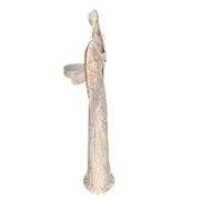 Portacandele metallo angelo 1p cm13x4,5h28